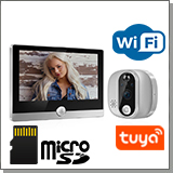 Дверной видеоглазок для входной двери 2mp Tuya Wi-Fi iHome SW1-Tuya с записью на карту памяти и датчиком движения